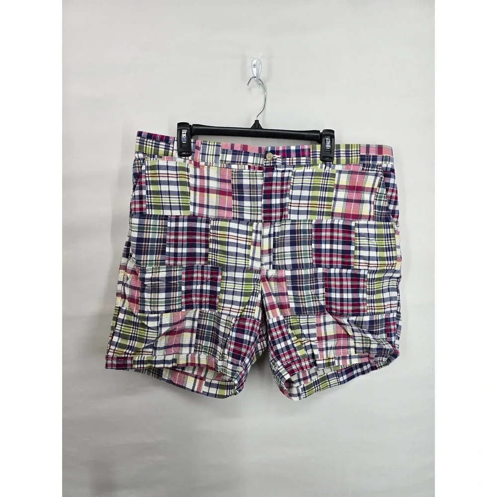 Polo Ralph Lauren Men 40 Patchwork Madras Shorts MultiColor PlaidCotton 6 Inseam